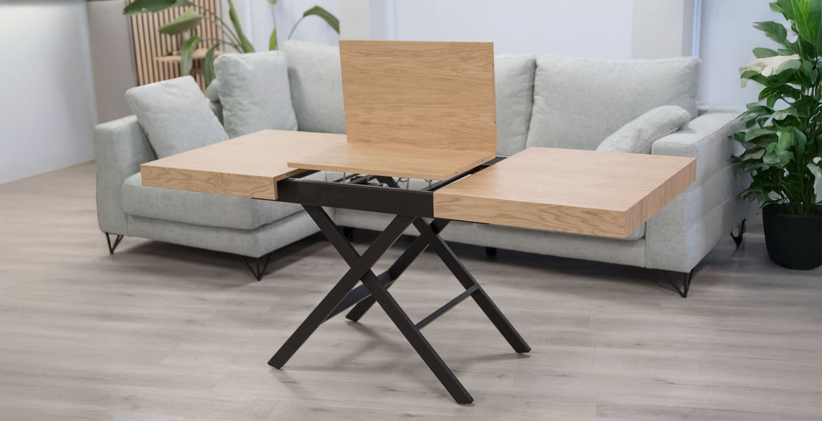 Table basse relevable électrique CHIARA - Chêne
