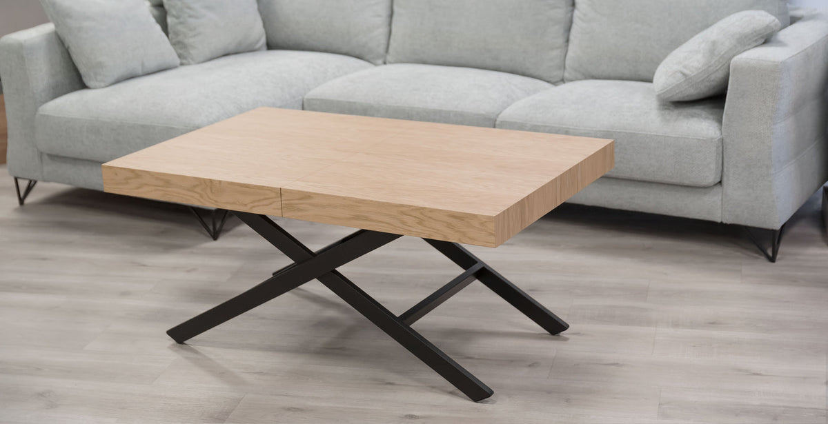 Table basse relevable électrique CHIARA - Chêne
