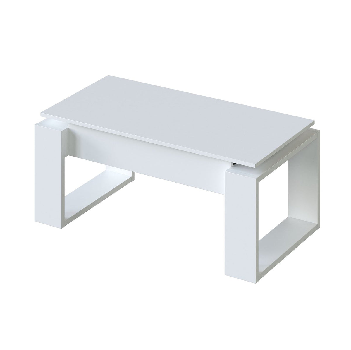 Table basse à plateau relevable PLATO - Blanc