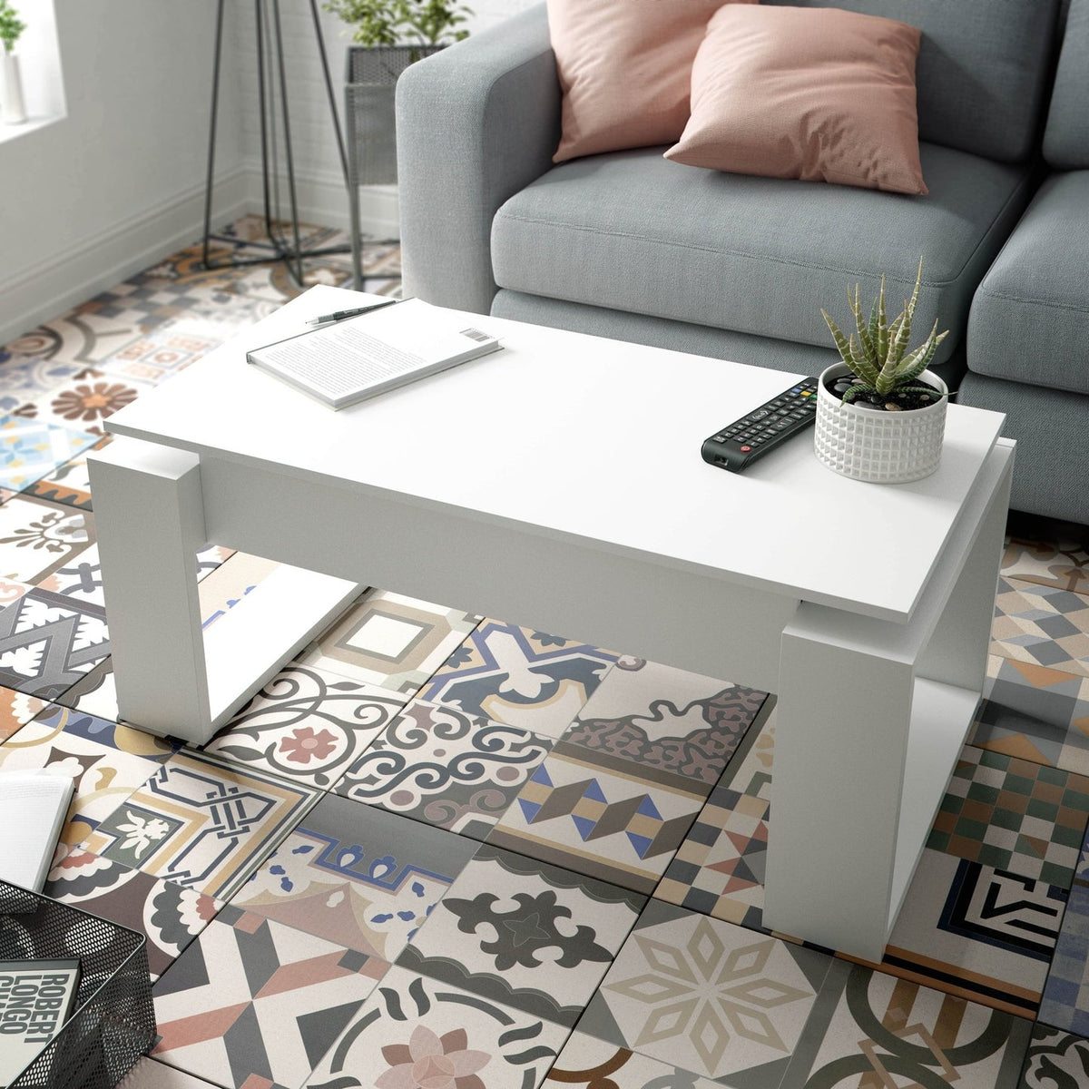Table basse à plateau relevable PLATO