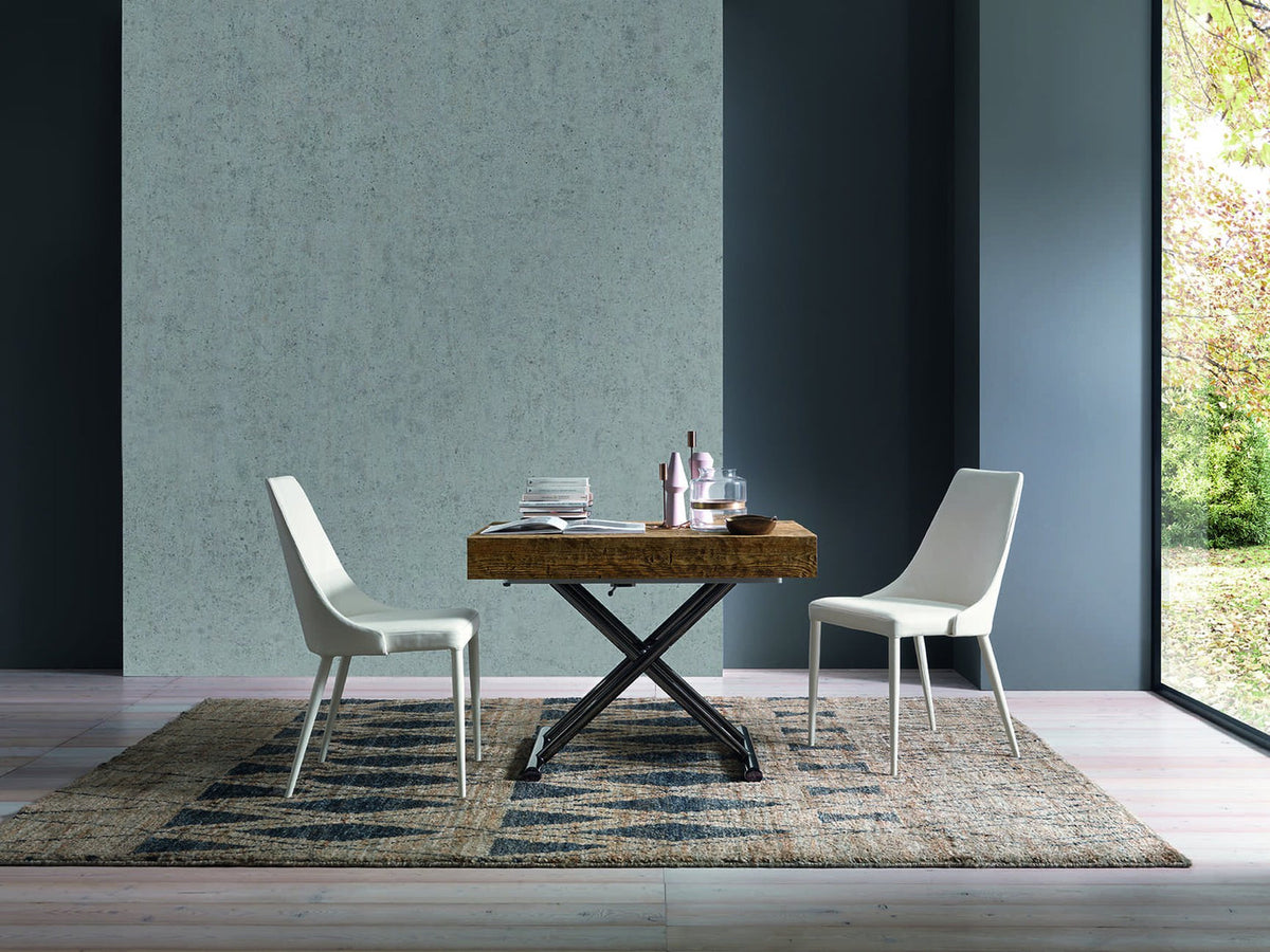 Table basse relevable COMPACT - Pied Blanc